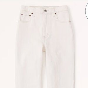 Abercrombie Womens Ultra High Rise 90s Straight Jeans Cream Size 30 (10) regular